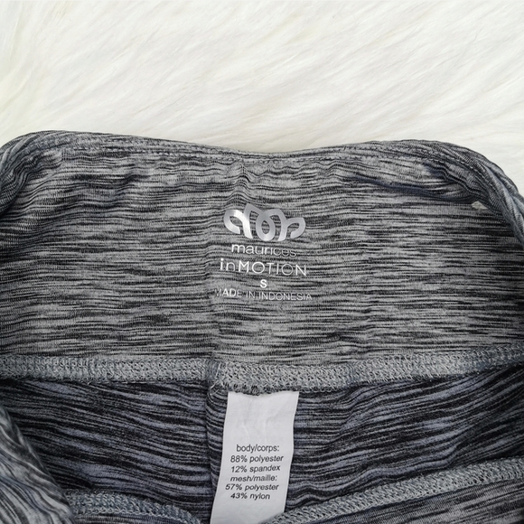 Maurices In Motion Gray Lace Cuff Leggings Size S - Picture 4 of 9